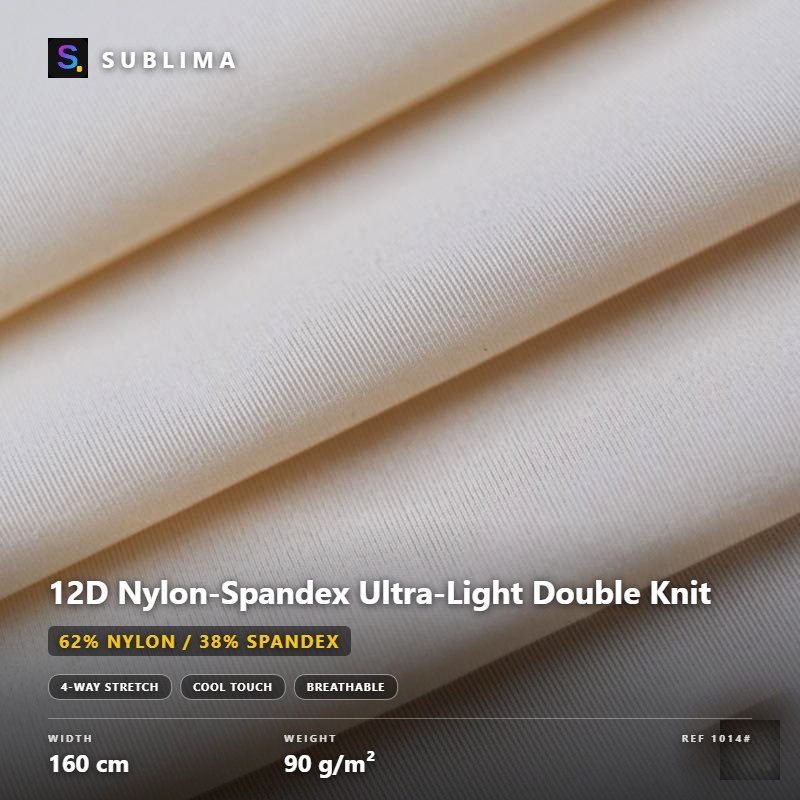 12D Nylon-Spandex Ultra-Light Double Knit knitted fabric