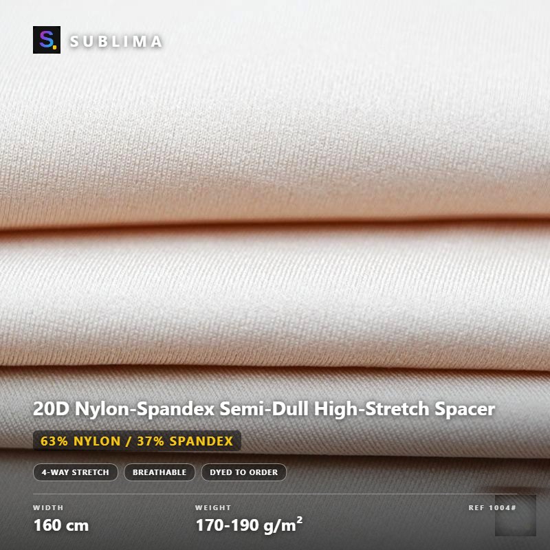 20D Nylon-Spandex Semi-Dull High-Stretch Spacer knitted fabric