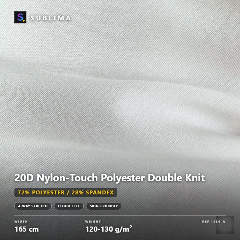 20D Nylon-Touch Polyester Double Knit knitted fabric
