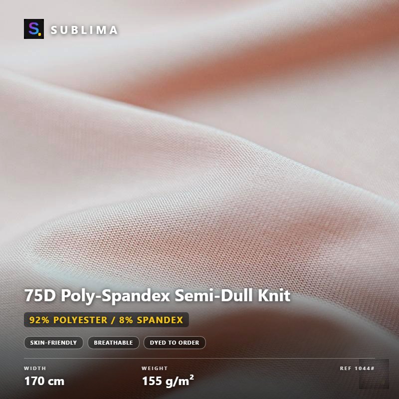 75D Poly-Spandex Semi-Dull Knit knitted fabric