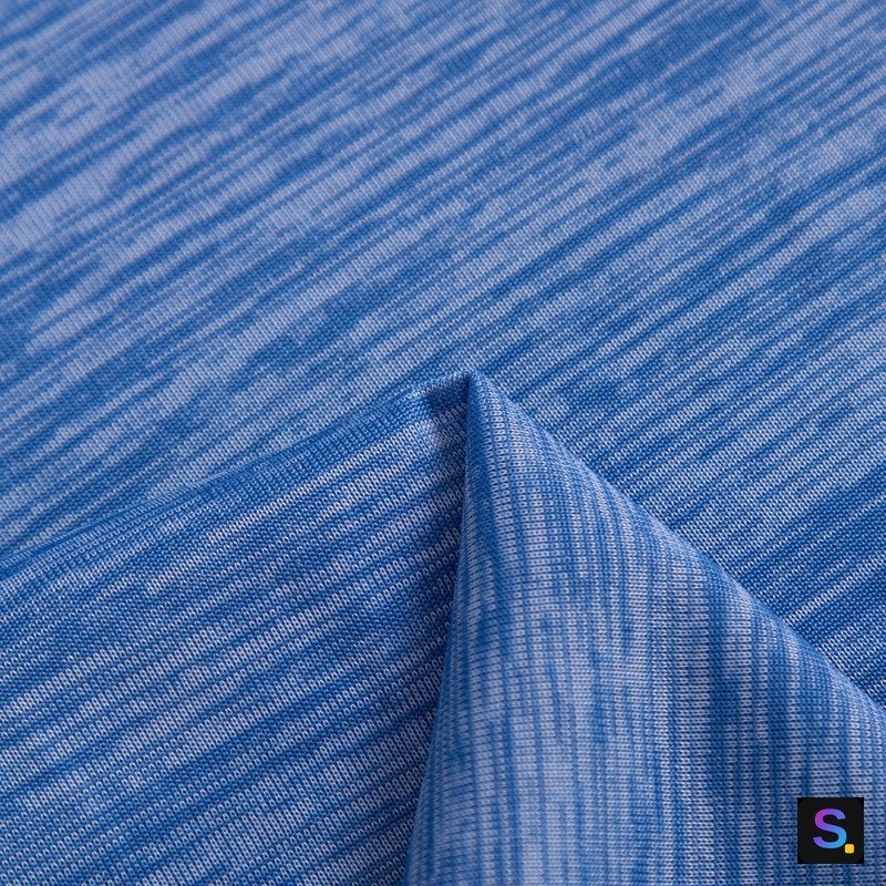Cloud-Pattern Jersey, Royal Blue — photo 3