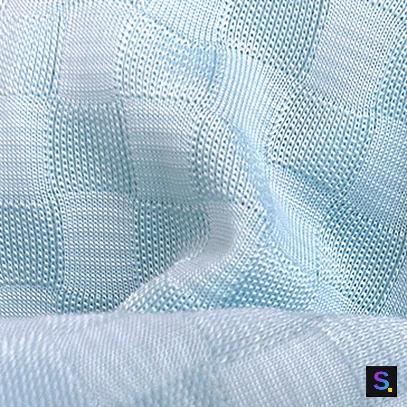 Cooling Jacquard, Aqua Small Check — photo 2