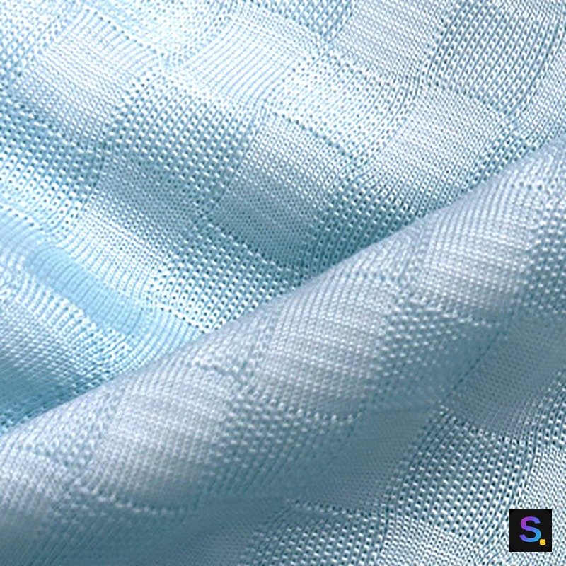 Cooling Jacquard, Aqua Small Check — photo 3