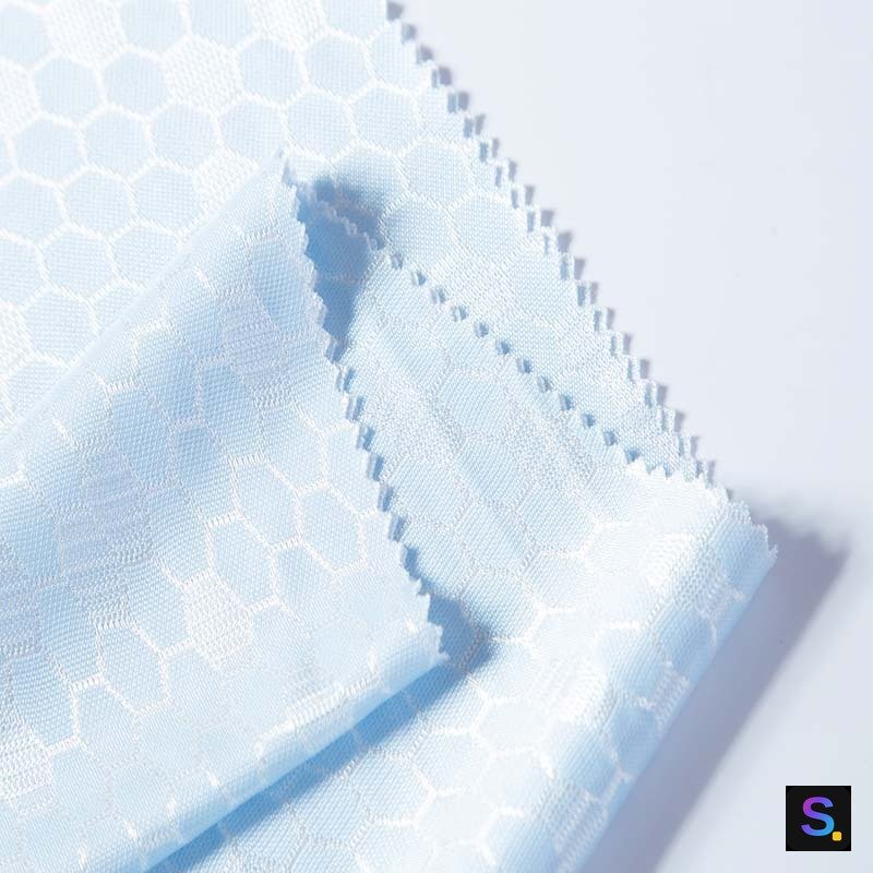 Cooling Jacquard, Light Blue Honeycomb — photo 2