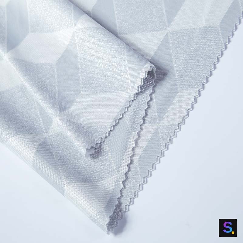Cooling Jacquard, Light Grey Geometric Block — photo 2