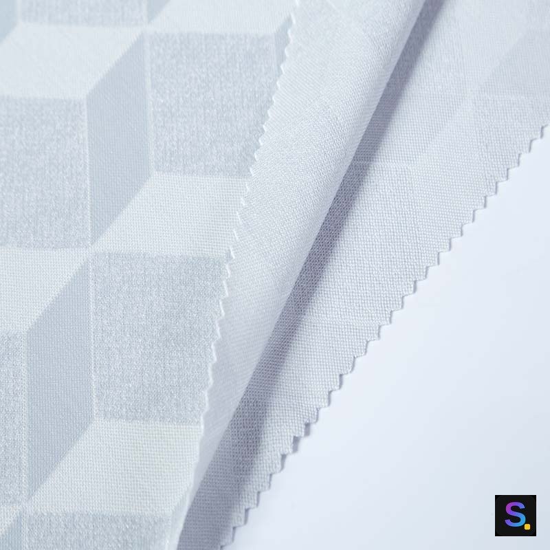 Cooling Jacquard, Light Grey Geometric Block — photo 3