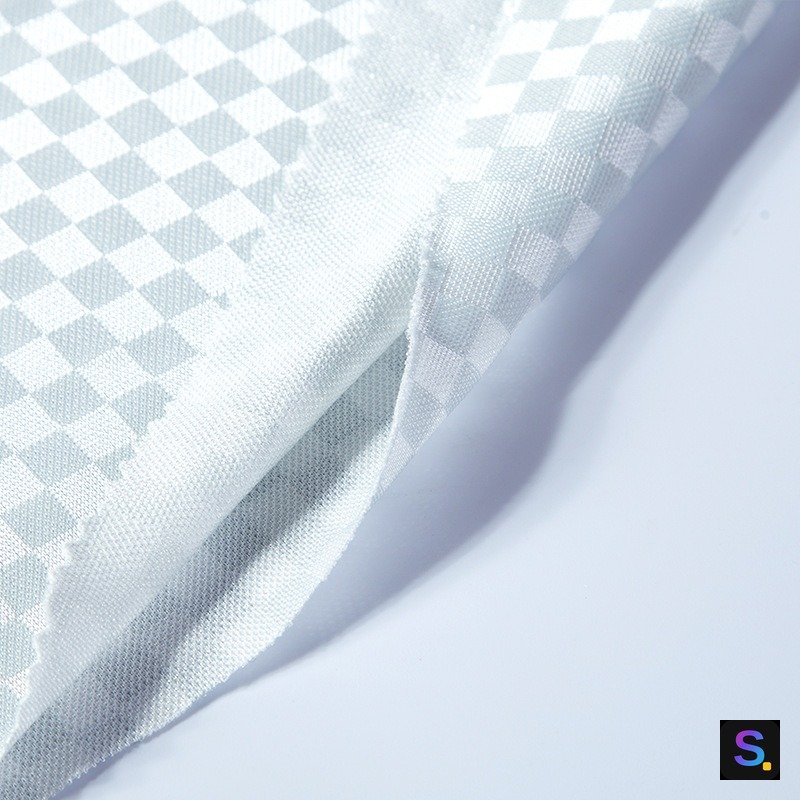 Cooling Jacquard, Silver Checkerboard — photo 2