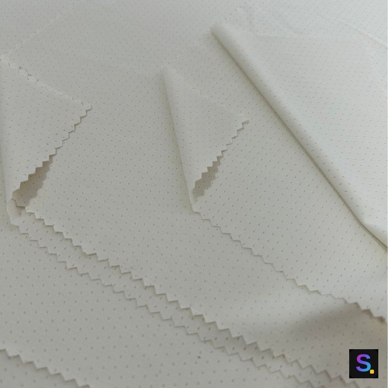 Cooling Mesh, Off-White knitted fabric, nylon / spandex