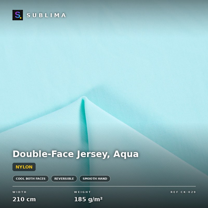 Double-Face Jersey, Aqua knitted fabric