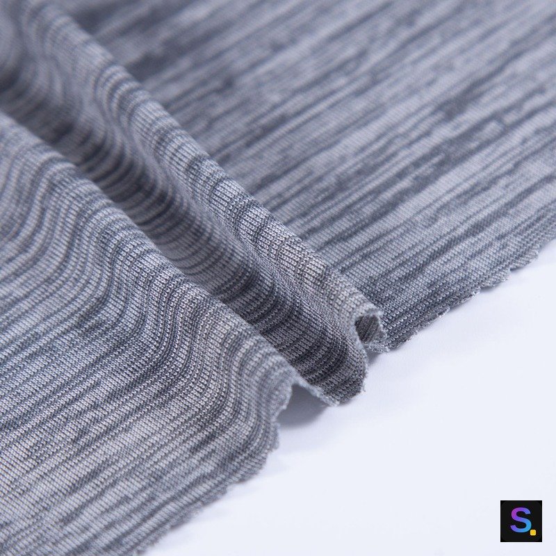 Nylon/PE Cooling Jersey, Charcoal knitted fabric, nylon / PE