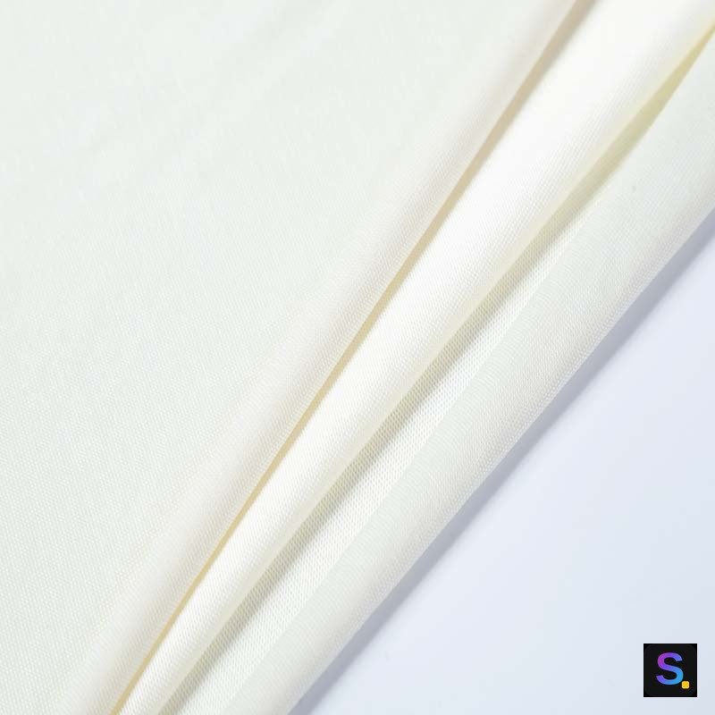 Nylon/PE Cooling Jersey, Cream knitted fabric, nylon / PE