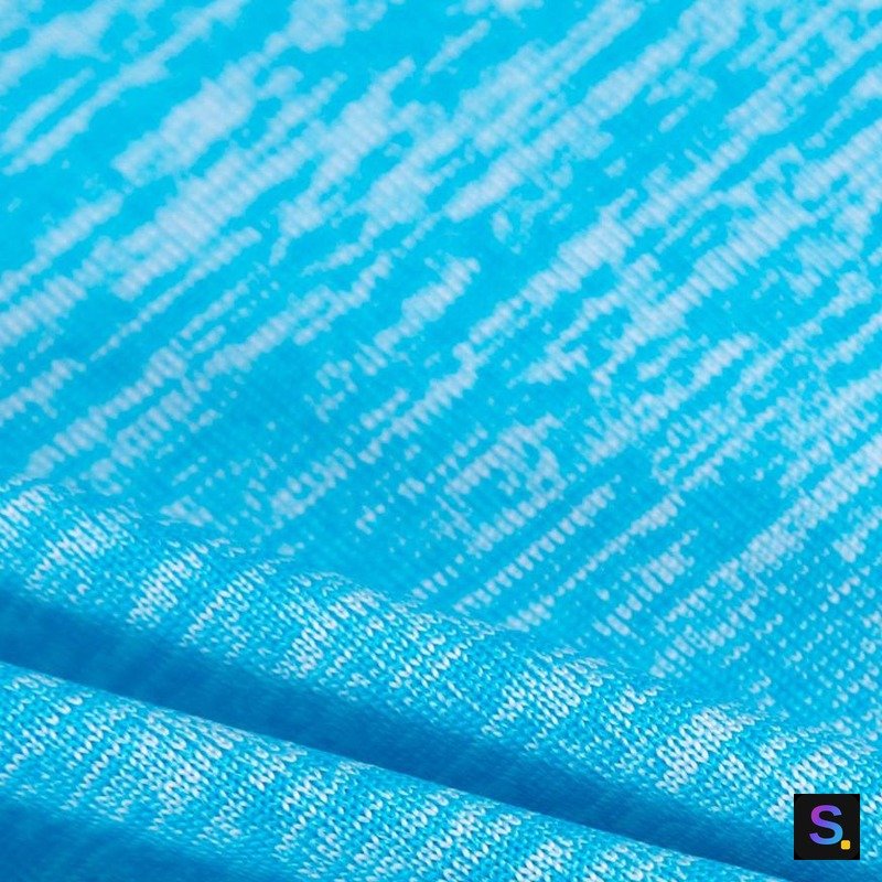 Nylon/PE Cooling Jersey, Turquoise knitted fabric, nylon / PE