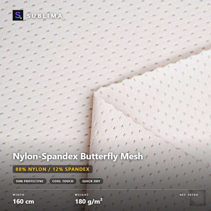 Nylon-Spandex Butterfly Mesh knitted fabric