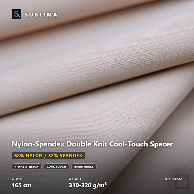 Nylon-Spandex Double Knit Cool-Touch Spacer knitted fabric