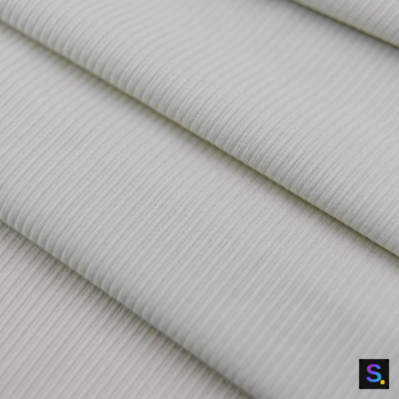 Nylon-Spandex Drop-Needle Rib knitted fabric, 72% nylon / 28% spandex