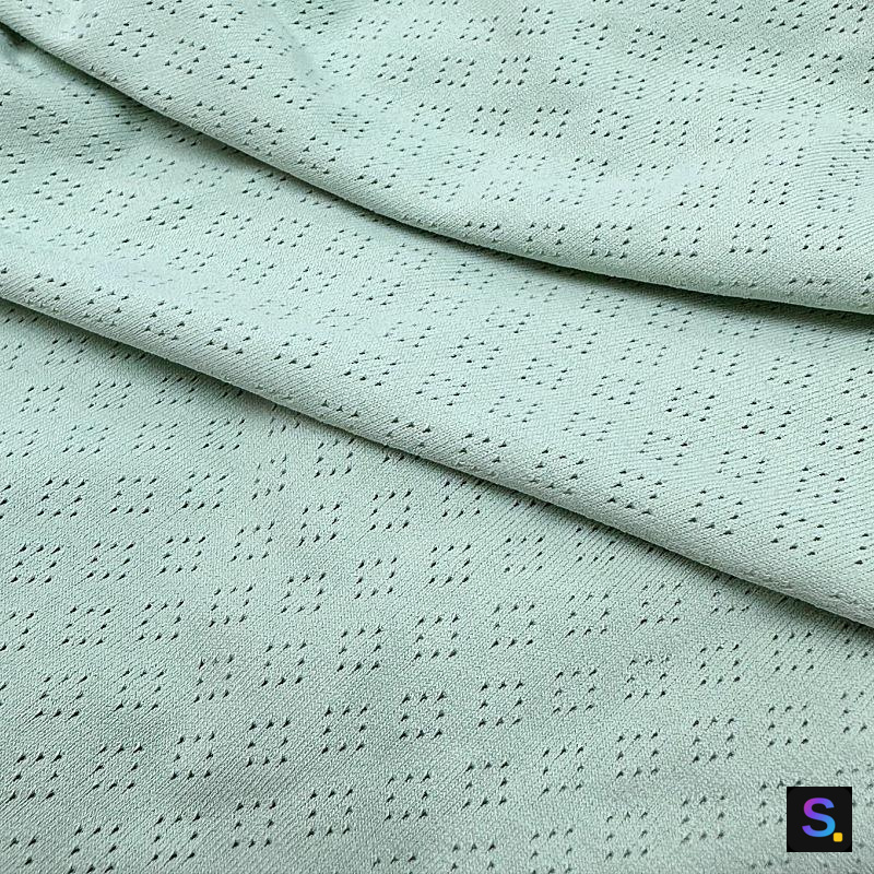 Nylon-Spandex Eight-Hole Eyelet Jacquard surface detail