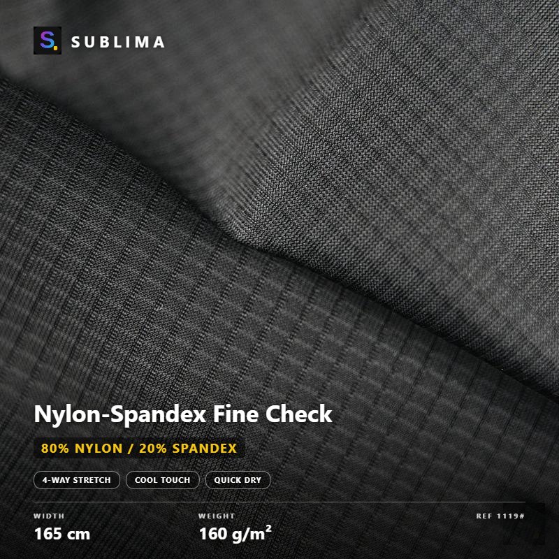 Nylon-Spandex Fine Check knitted fabric