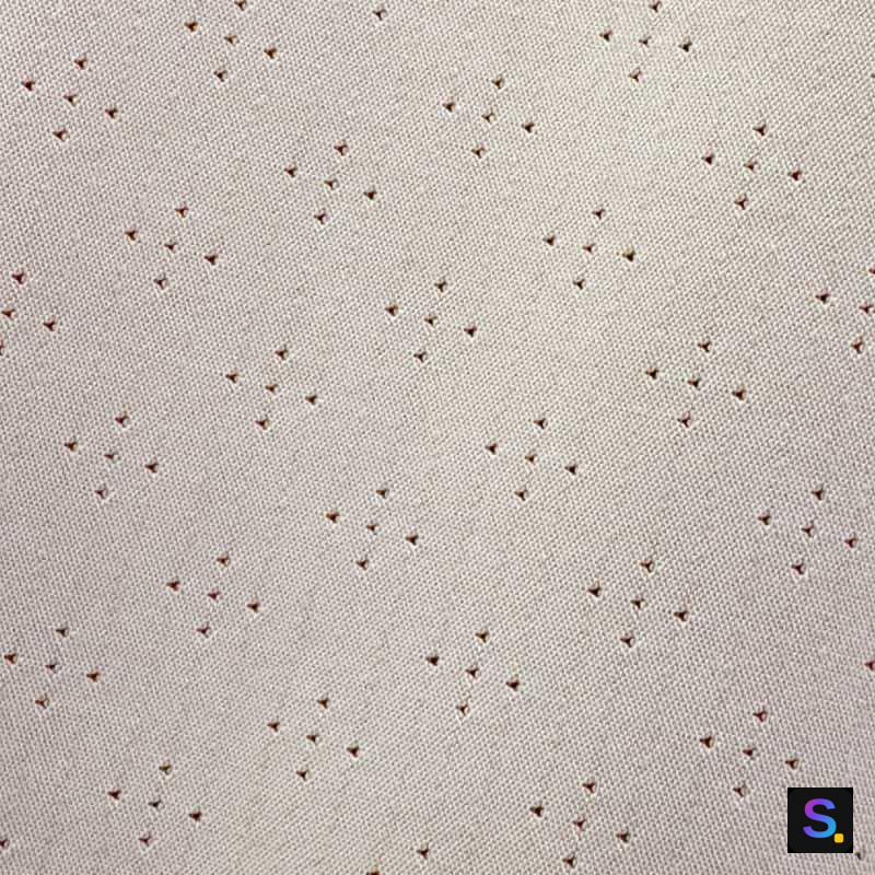 Nylon-Spandex Five-Hole Eyelet Jacquard knitted fabric, 89% nylon / 11% spandex
