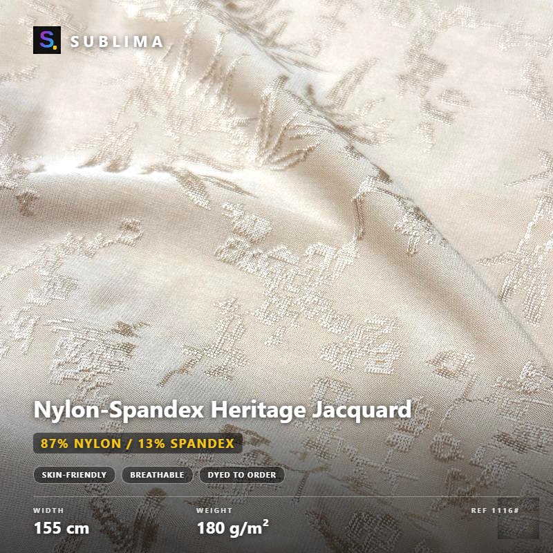 Nylon-Spandex Heritage Jacquard knitted fabric