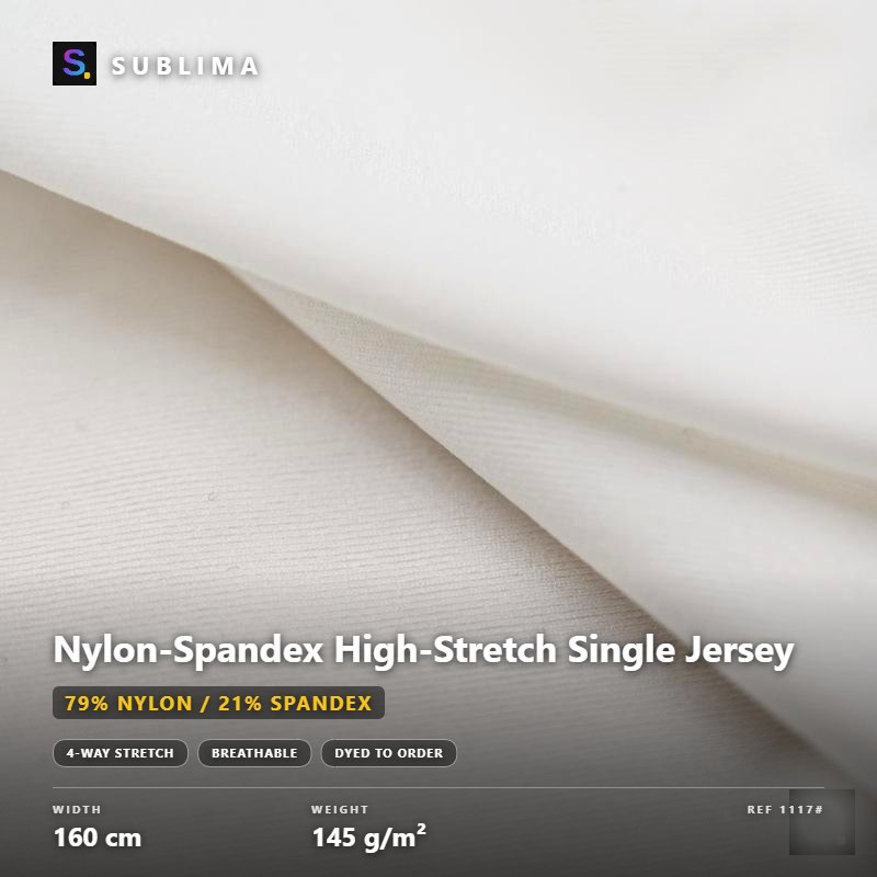 Nylon-Spandex High-Stretch Single Jersey knitted fabric