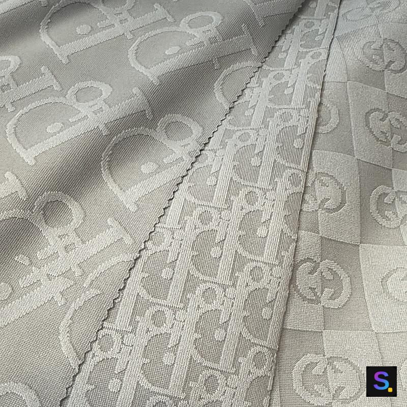 Nylon-Spandex Jacquard Double Knit knitted fabric, 80% nylon / 20% spandex