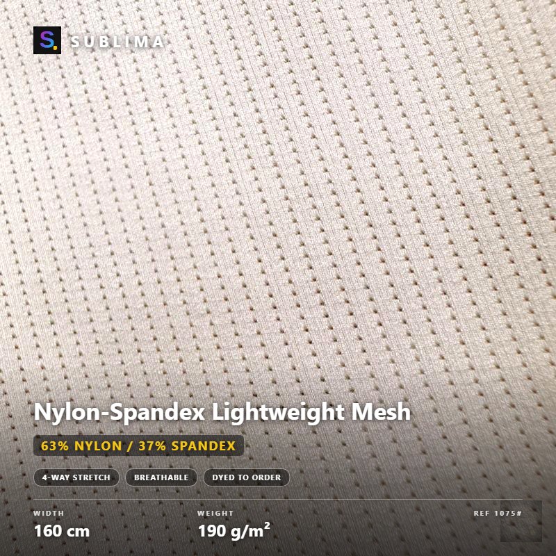 Nylon-Spandex Lightweight Mesh knitted fabric