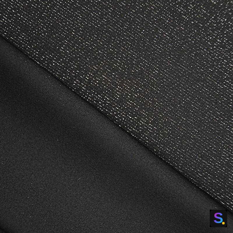 Nylon-Spandex Metallic-Thread Spacer knitted fabric, 63% nylon / 37% spandex