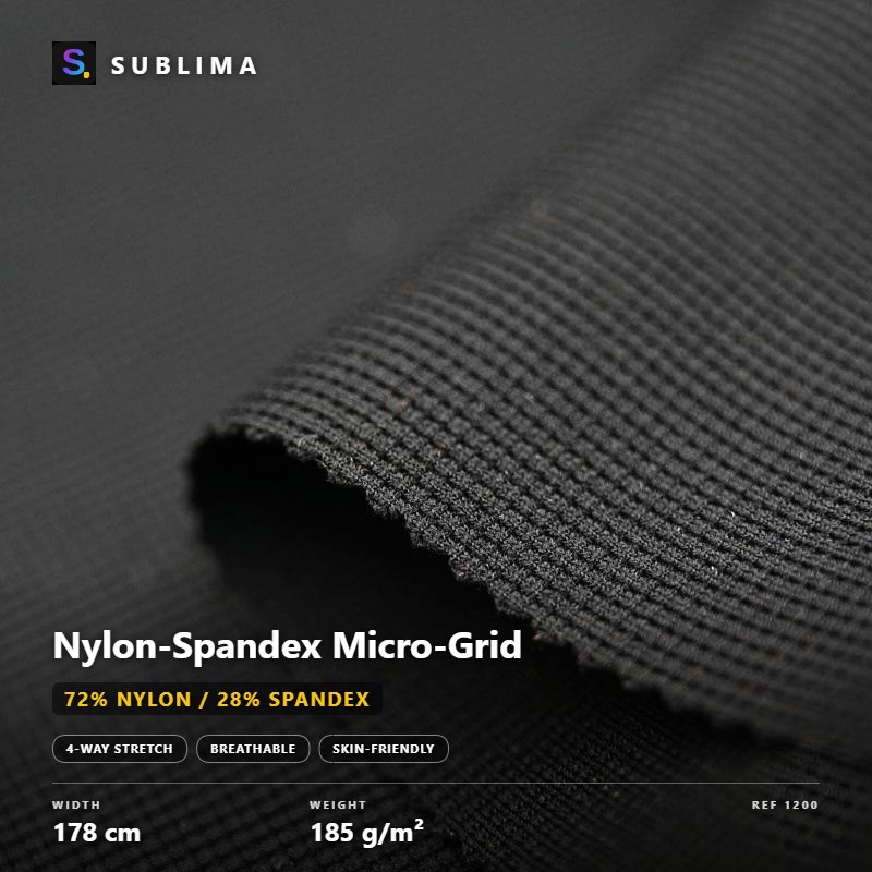 Nylon-Spandex Micro-Grid knitted fabric