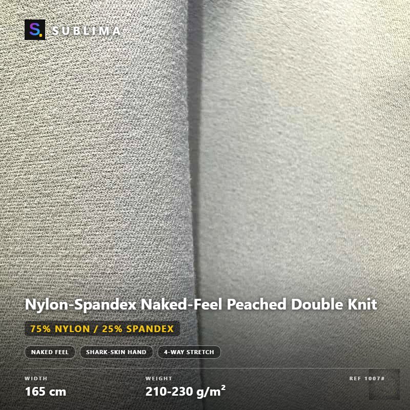 Nylon-Spandex Naked-Feel Peached Double Knit knitted fabric