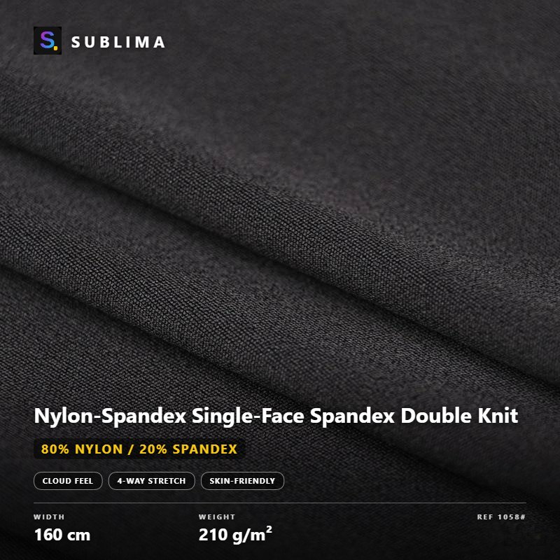 Nylon-Spandex Single-Face Spandex Double Knit knitted fabric