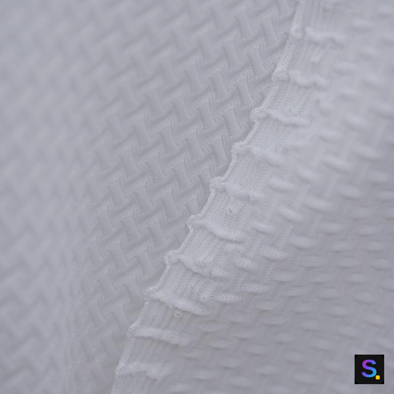 Nylon-Spandex Slub Seersucker surface detail