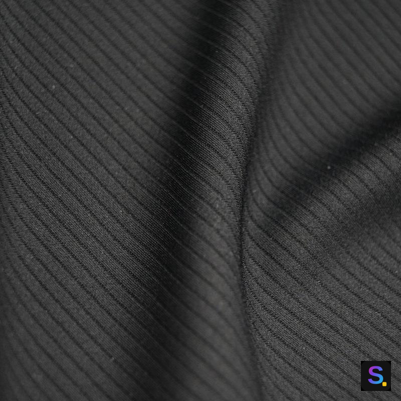 Nylon-Spandex Striped Spacer knitted fabric, 77% nylon / 23% spandex