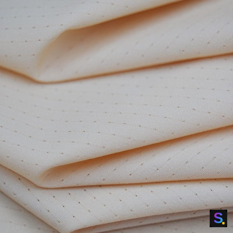 Nylon-Spandex Ultra-Light Eyelet knitted fabric, 55% nylon / 45% spandex