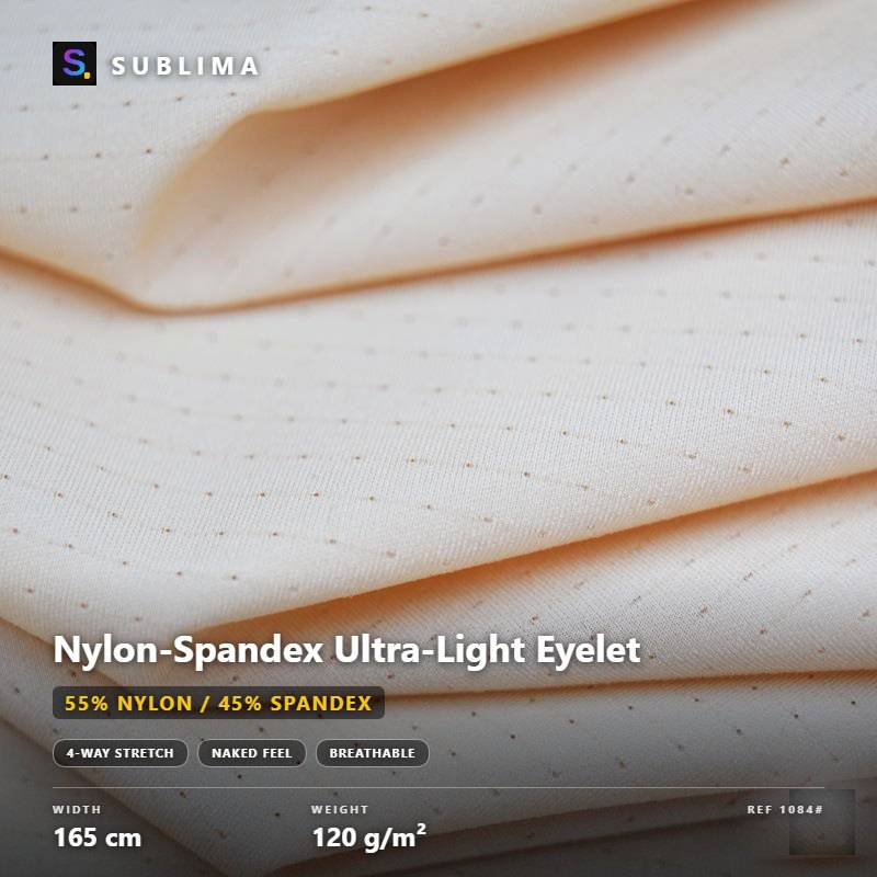 Nylon-Spandex Ultra-Light Eyelet knitted fabric
