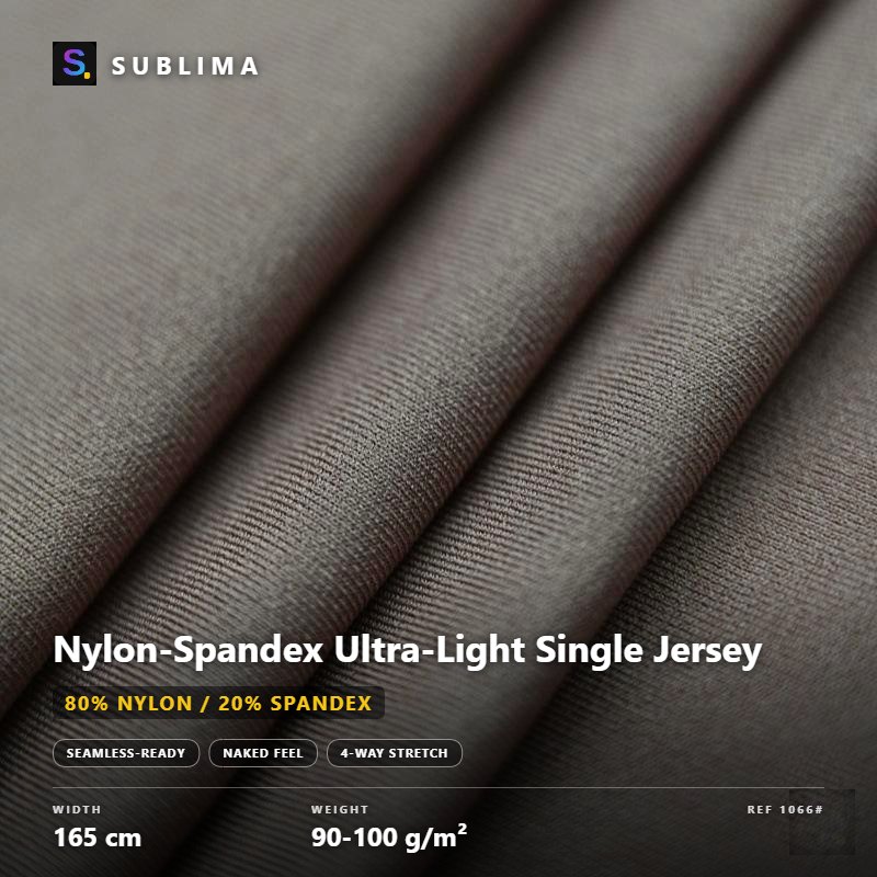 Nylon-Spandex Ultra-Light Single Jersey knitted fabric