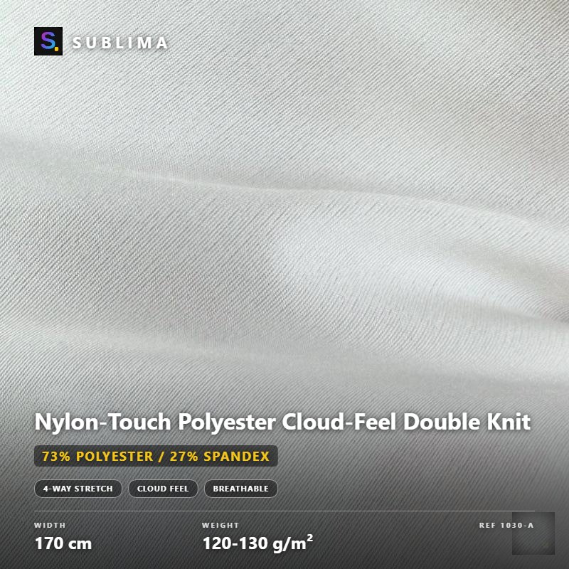 Nylon-Touch Polyester Cloud-Feel Double Knit knitted fabric