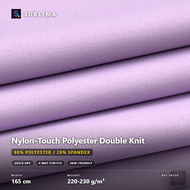 Nylon-touch polyester double knit fabric
