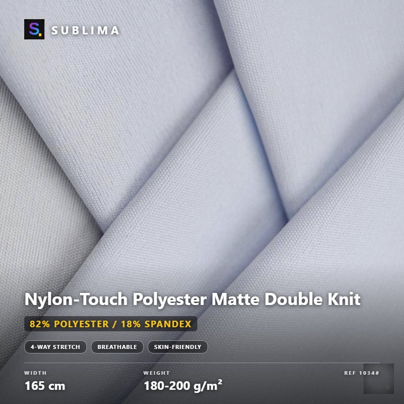 Nylon-Touch Polyester Matte Double Knit knitted fabric