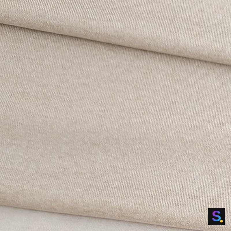 Plain Cooling Jersey, Beige knitted fabric, nylon / polyester / spandex