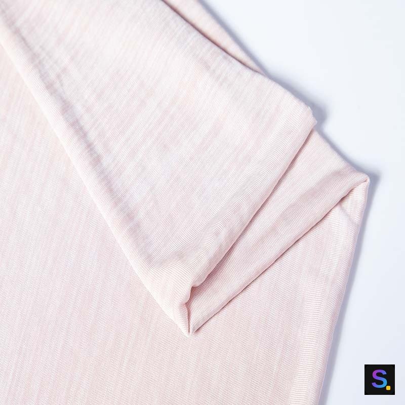 Plain Cooling Jersey, Blush Pink knitted fabric, 50% nylon / 50% polyester