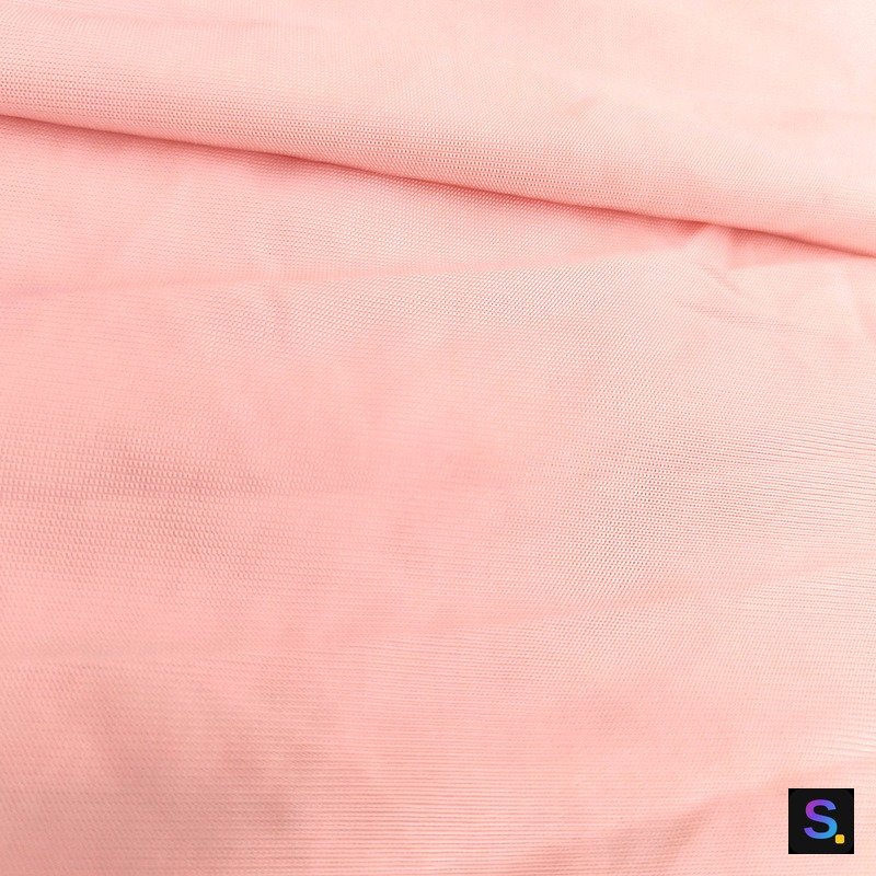 Plain Cooling Jersey, Coral Pink knitted fabric, 100% nylon