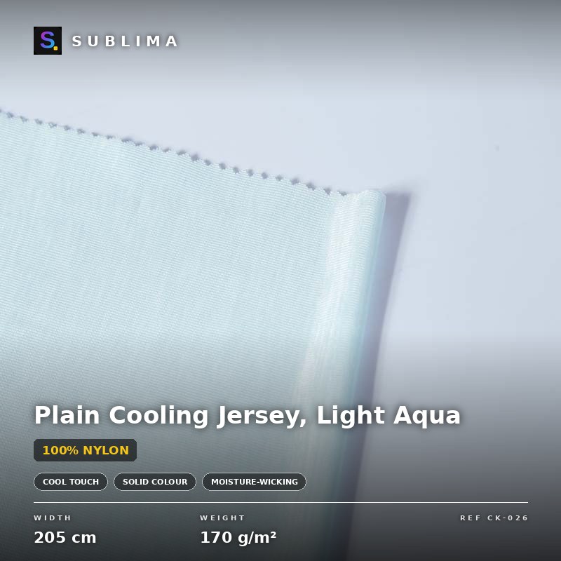Plain Cooling Jersey, Light Aqua knitted fabric