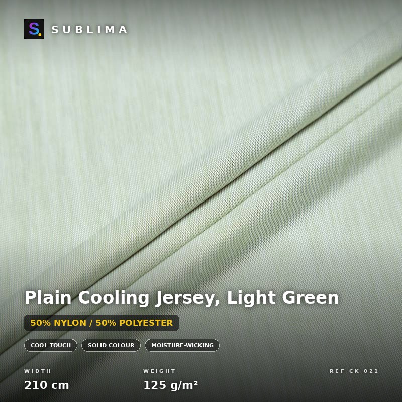 Plain Cooling Jersey, Light Green knitted fabric