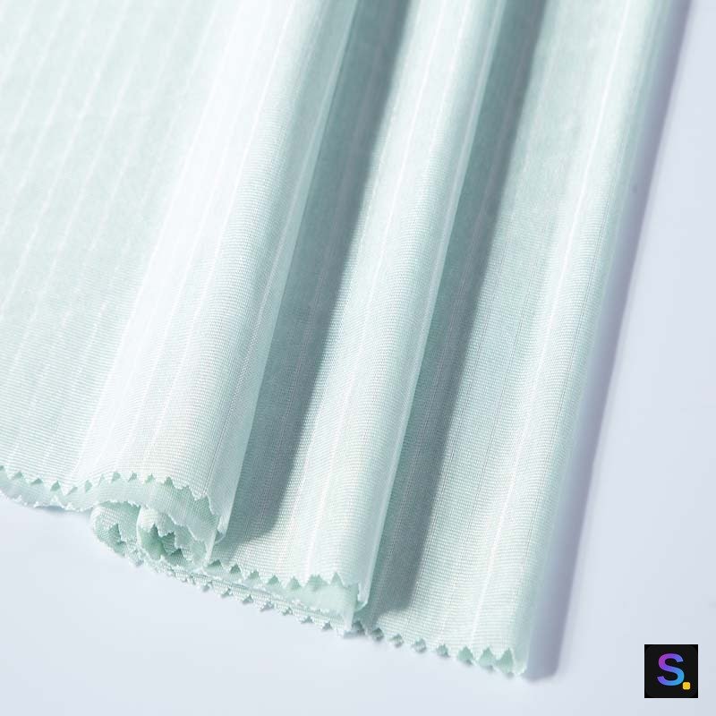 Plain Cooling Jersey, Mint knitted fabric, 50% nylon / 50% polyester