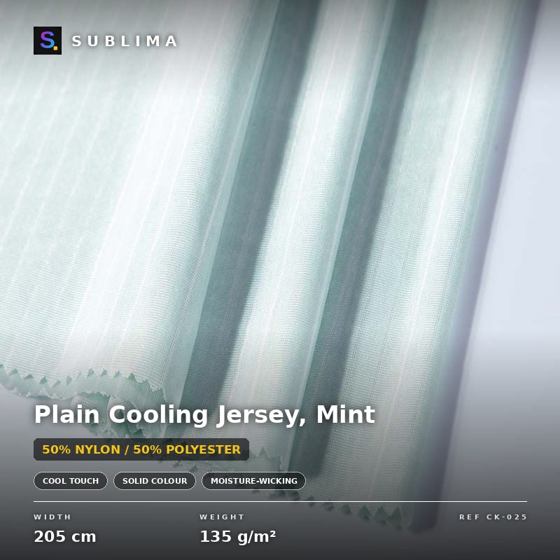 Plain Cooling Jersey, Mint knitted fabric