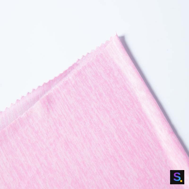 Plain Cooling Jersey, Pink Heather knitted fabric, nylon / polyester