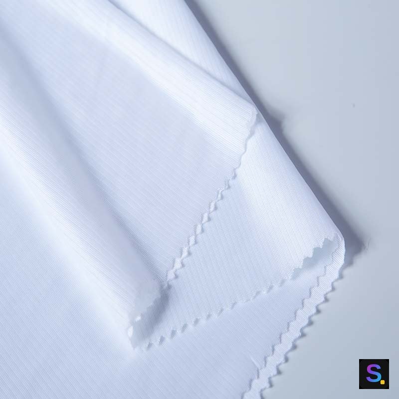 Plain Cooling Jersey, White knitted fabric, 50% nylon / 45% polyester / 5% spandex