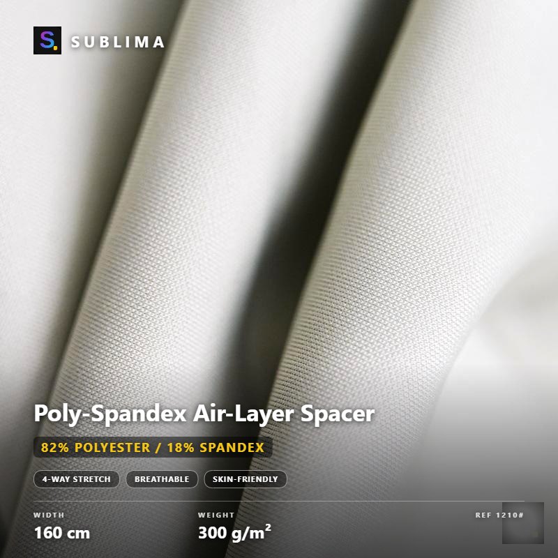 Poly-Spandex Air-Layer Spacer knitted fabric