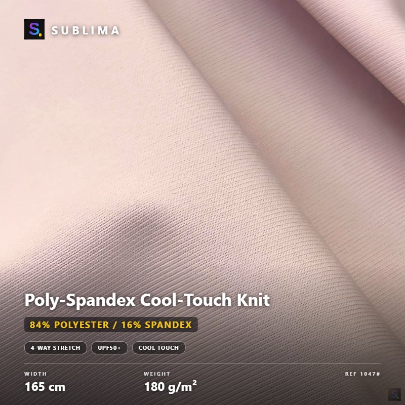 Poly-Spandex Cool-Touch Knit knitted fabric