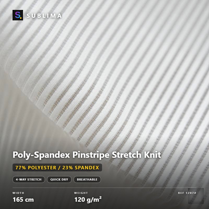 Poly-Spandex Pinstripe Stretch Knit knitted fabric